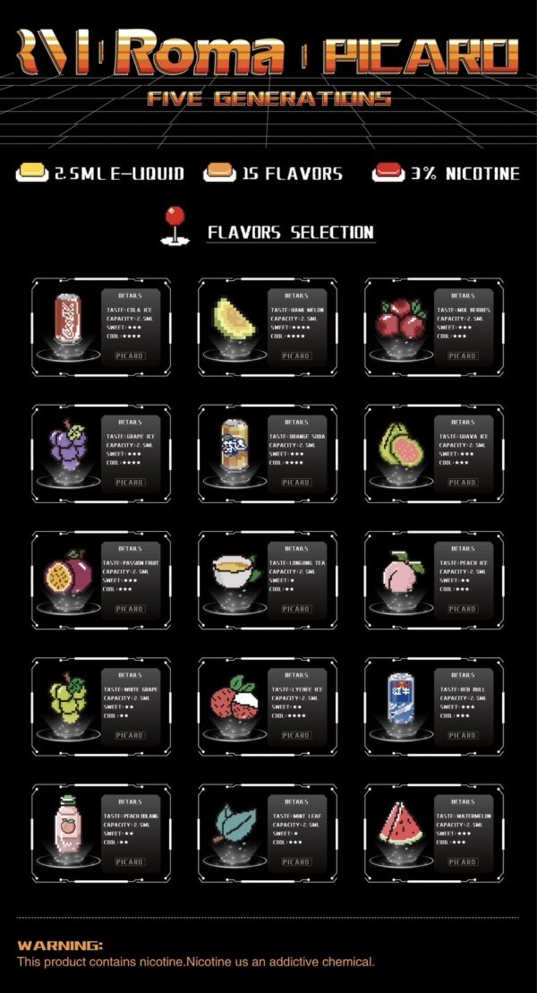 羅馬Roma Picaro 5代主機 煙彈 2.5ML 通用 RELX 5代煙彈